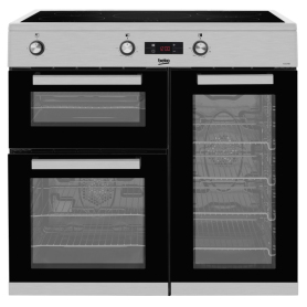 Beko KDVI90X 90cm wide Electric Range Cooker with Induction Hob - Stainless Steel - A/A Rated